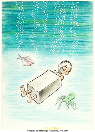 Al Jaffee Al Jaffee Sinks to a New Low Front and Back Cover Original Art (Signet, 1978)