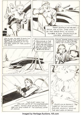 Paul Norris Four Color Comics #204 "Flash Gordon" Story Page 33 Original Art (Dell, 1948)