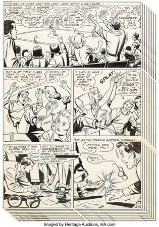 George Papp Superboy #141 Near-Complete Story Original Art Group of 22 (DC, 1967)