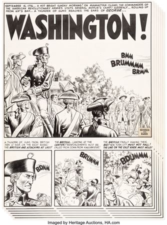 John Severin and Will Elder Two-Fisted Tales #29 Complete 6-Page Story "Washington!" Original Art (EC, 1952)