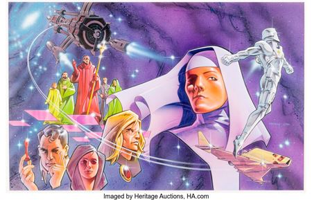 Ken Steacy The Sacred & The Profane Signed Limited Edition Hardcover Wraparound Cover Painting and Pencils Original Art (Eclipse, 1987)
