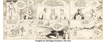 Lyman Young and Alex Raymond Tim Tyler's Luck Partial Sunday Comic Strip Original Art dated 1-15-33 (King Features Syndicate, 1933)