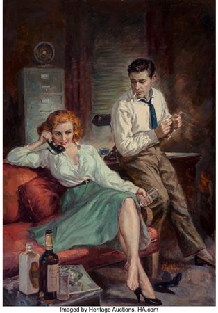 Office Sinner, paperback digest cover, 1953