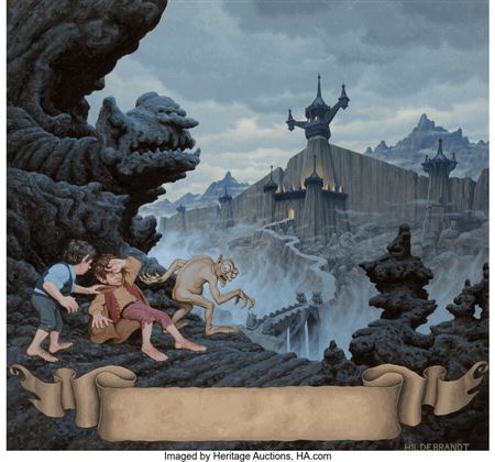 City of the Ringwraiths, The Lord of the Rings, J.R.R. Tolkien calendar illustration, 1976