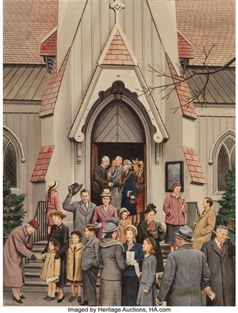 After Church, The Saturday Evening Post cover
