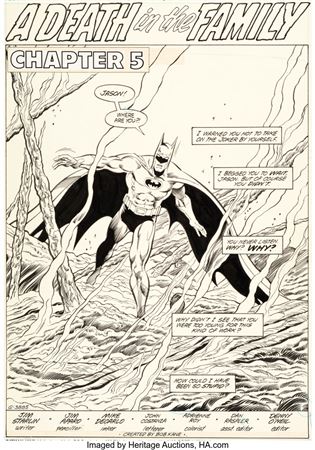 Jim Aparo and Mike DeCarlo Batman #428 "A Death in the Family" Part 3 Complete 22-Page Story Original Art (DC, 1988)