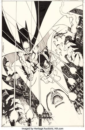 George Perez Batman #438 Cover Original Art (DC, 1989)