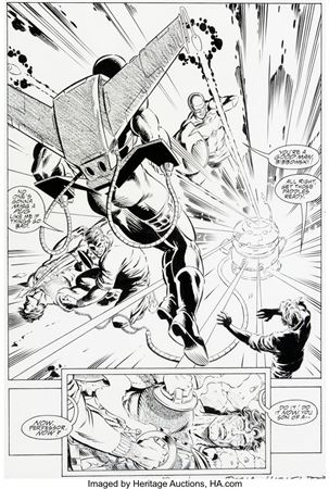 Tom Grummett and Doug Hazlewood Adventures of Superman #498 Story Page 18 Death of Superman Original Art (DC, 1993)