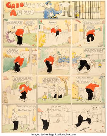 Frank King Gasoline Alley Sunday Comic Strip Original Art dated 11-12-22 (Chicago Tribune, 1922)