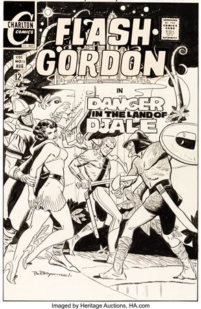 Pat Boyette Flash Gordon #15 Cover Original Art (Charlton, 1969)