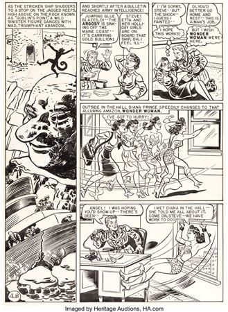 H. G. Peter Wonder Woman #31 Unpublished Story Page 4-B Original Art (DC, 1948)