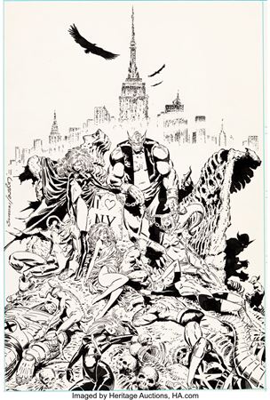 Marc Silvestri and Terry Austin Inferno/Hell On Earth House Ad Illustration Original Art (Marvel, 1988) by Marc Silvestri - Auction record, sale price, and art valuation. Compare with similar artists and explore comparable artworks.