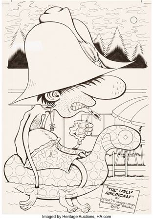 Peter Bagge Hate #6 Rear Cover Original Art (Fantagraphics Books, 1991)