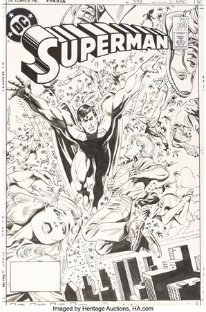 Superman #398 Cover Original Art (DC, 1983)