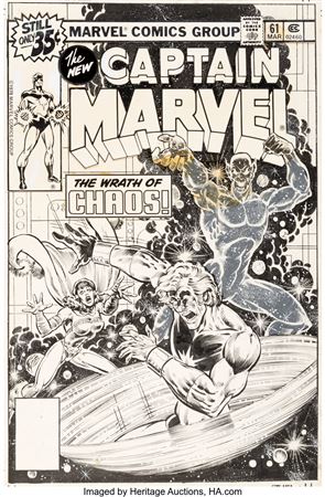 Captain Marvel #61 Cover Original Art (Marvel Comics, 1979)