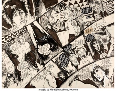 Sam Kieth and Mike Dringenberg Sandman #4 Double-Page Spread 10-11 Original Art (DC, 1989)