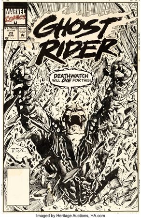 Sample artwork by Mark Texeira (20/21st century), known for comic illustration - View similar artists and auction records