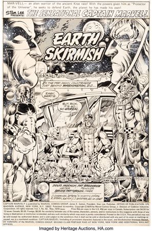 Captain Marvel #62 Splash Page 1 Original Art (Marvel, 1979)