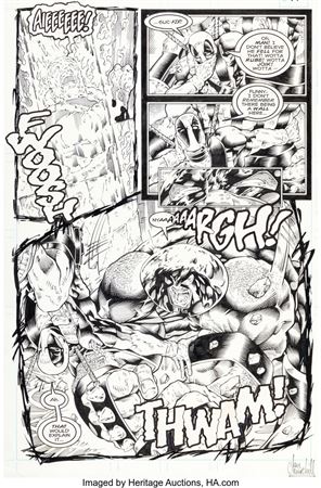 Deadpool #4 Story Page 11 Original Art (Marvel, 1994) by Ian Churchill - Auction record, sale price, and art valuation. Compare with similar artists and explore comparable artworks.