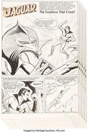 Pep #152 Complete 6-Page Story "The Creature That Cried" Jaguar Original Art (Archie, 1962)