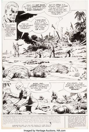 Our Army at War #260 Complete 14-Page Story "Hell's Island" Sgt. Rock Original Art (DC, 1972)