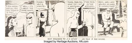 The Phantom Daily Comic Strip Original Art dated 4-18-47 (King Features Syndicate, 1947)