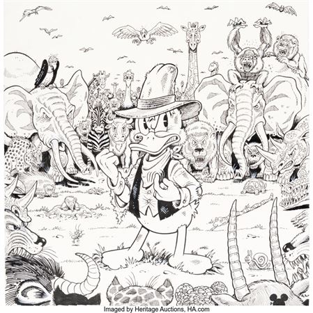 The Life and Times of Scrooge McDuck - Uncle Scrooge #290 Cover Original Art (Gladstone, 1995)