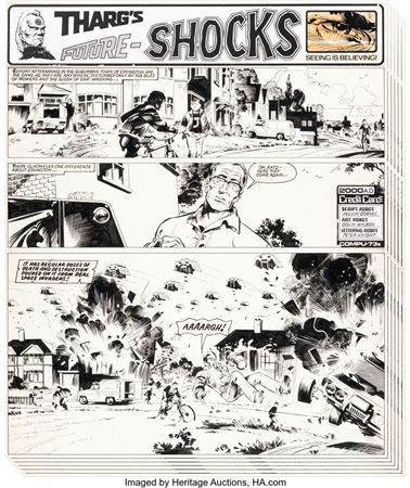 2000 AD #225 Complete 6-Page Story "Seeing Is Believing!" Original Art (IPC, 1981)