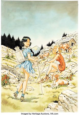 Félix Meynet Fanfoué des Pnottas, Pin-ups Illustration Original Art (2019)