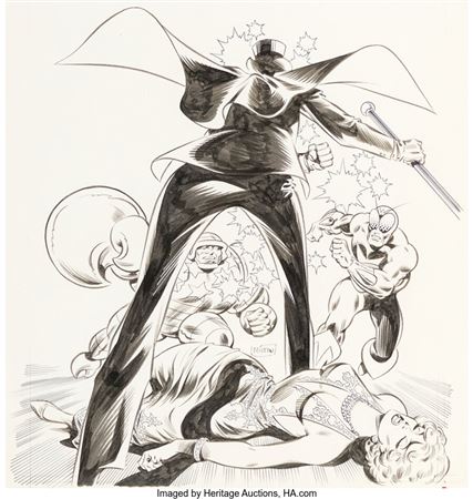 Jean-Yves Mitton Titans #61 Cover Original Art (Lug, 1984)