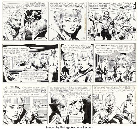 Dan Barry Flash Gordon Daily Comic Strip Original Art Group of 3 (King Features Syndicate, 1965)