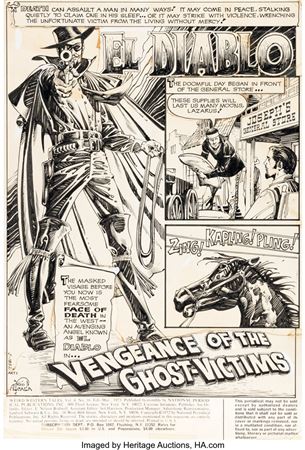 Alfredo Alcala Weird Western Tales V4#16 Complete 8-Page El Diablo Story Original Art (DC, 1973)