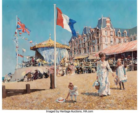 Beach at Trouville by Dianne Elizabeth Flynn - Auction record, sale price, and art valuation. Compare with similar artists and explore comparable artworks.