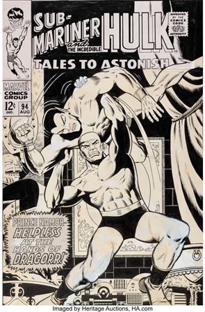 Dan Adkins Tales to Astonish #94 Namor Cover Original Art (Marvel, 1967)