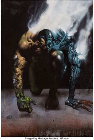 Simon Bisley Terminator: The Enemy Within #1 Cover Painting Original Art (Dark Horse, 1991)