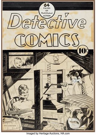 Fred Guardineer Detective Comics #24 Cover Original Art (DC, 1939) by Fred B Guardineer - Auction record, sale price, and art valuation. Compare with similar artists and explore comparable artworks.