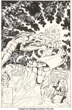 Mike Grell Superboy and the Legion of Super-Heroes #233 Cover Original Art (DC, 1977)