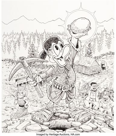 Don Rosa The Life and Times of Scrooge McDuck - Uncle Scrooge #292 Cover Original Art (Gladstone, 1995)