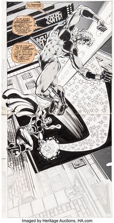 Pat Broderick and Bob McLeod Captain Marvel #58 Splash Page 12 Original Art (Marvel, 1978)