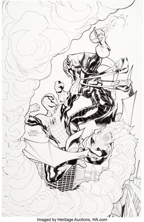 Terry and Rachel Dodson Marvel Knights: Spider-Man #12 Cover Original Art (Marvel, 2005)