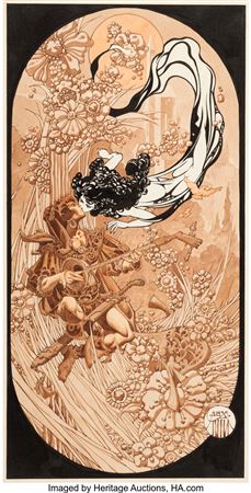 Alex Niño Satan's Tears: The Art of Alex Niño "Lady in White" Illustration Original Art (Land of Enchantment, 1977)
