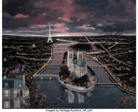 Le coeur de Paris au coucher du soleil
