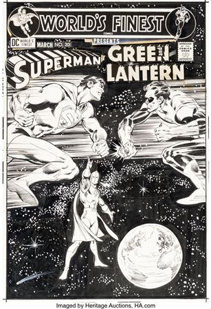 Neal Adams and Dick Giordano World's Finest #201 Cover Original Art (DC, 1971)