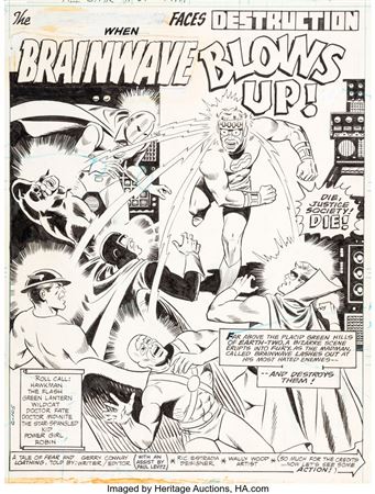 Ric Estrada, Wally Wood, and Al Sirois All-Star Comics #59 Splash Page 1 Original Art (DC, 1976)