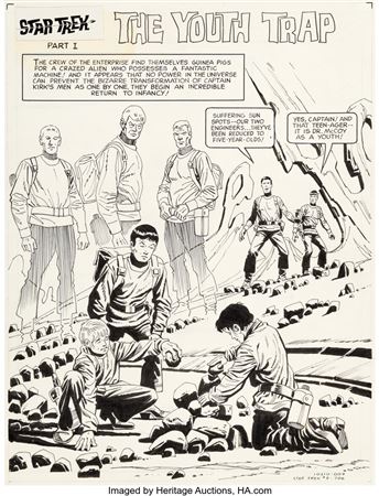 Alberto Giolitti Star Trek #8 Splash Page 1 Original Art (Gold Key, 1970)