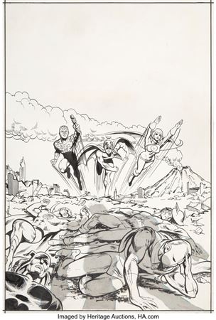 Sample artwork by Mike Grell (Born 1947), known for comics - View similar artists and auction records