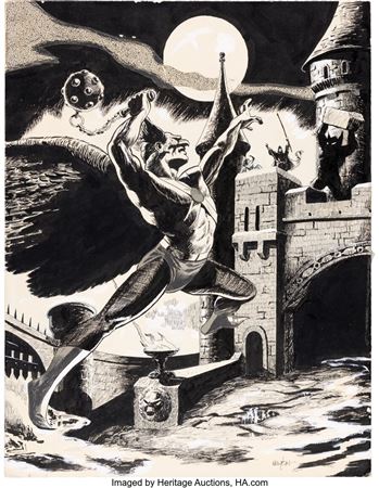 Don Newton Rocket's Blast Comicollector Hawkman, Hangman, and Captain Marvel Original Art Group of 3 (G.B. Love, c. 1970-71)