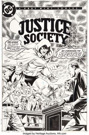 Jerry Ordway America vs. the Justice Society #2 Cover Original Art (DC, 1985)
