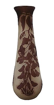 Cameo Glass Wisteria France French Vase