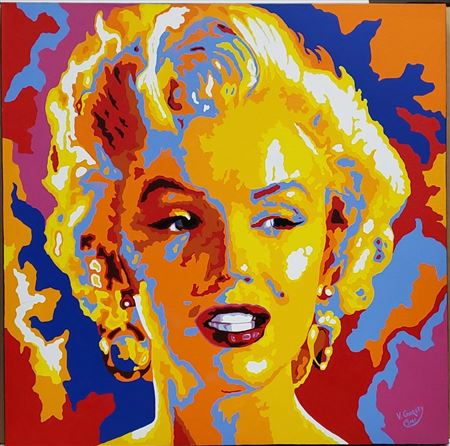 Marilyn Monroe Hollywood Icon Pin Up Actress Painting